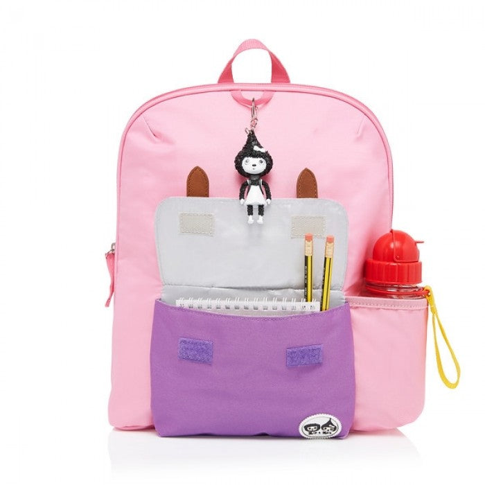 ZnZ Kid's Pink Colour Block Backpack