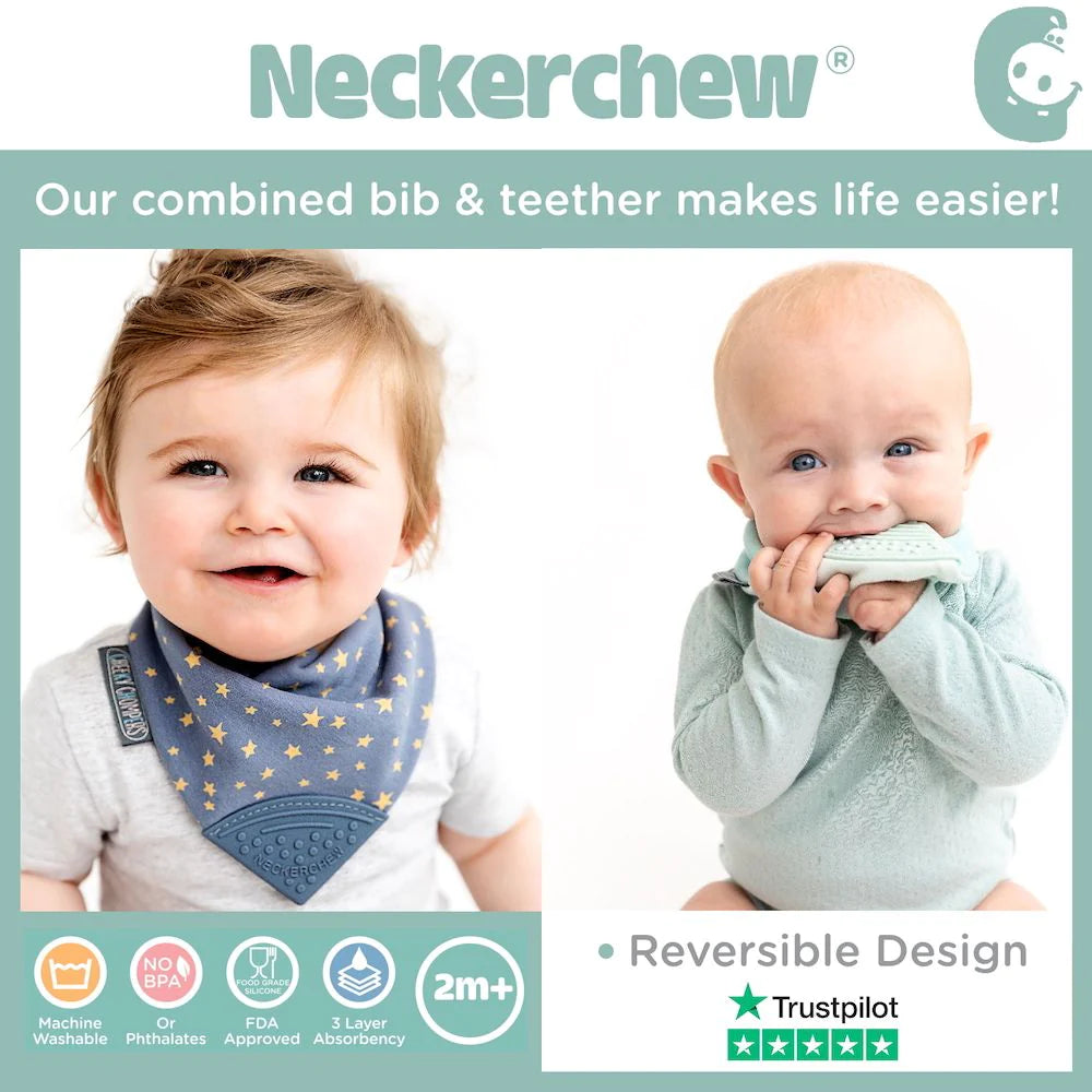 Neckerchew Bib Teether Baby Dino