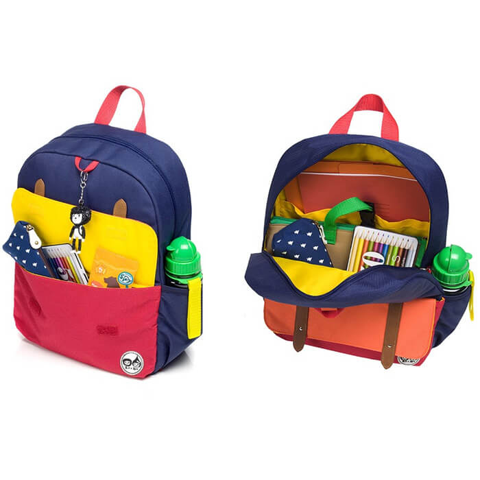 ZnZ Kid's Navy Colour Block Backpack Junior