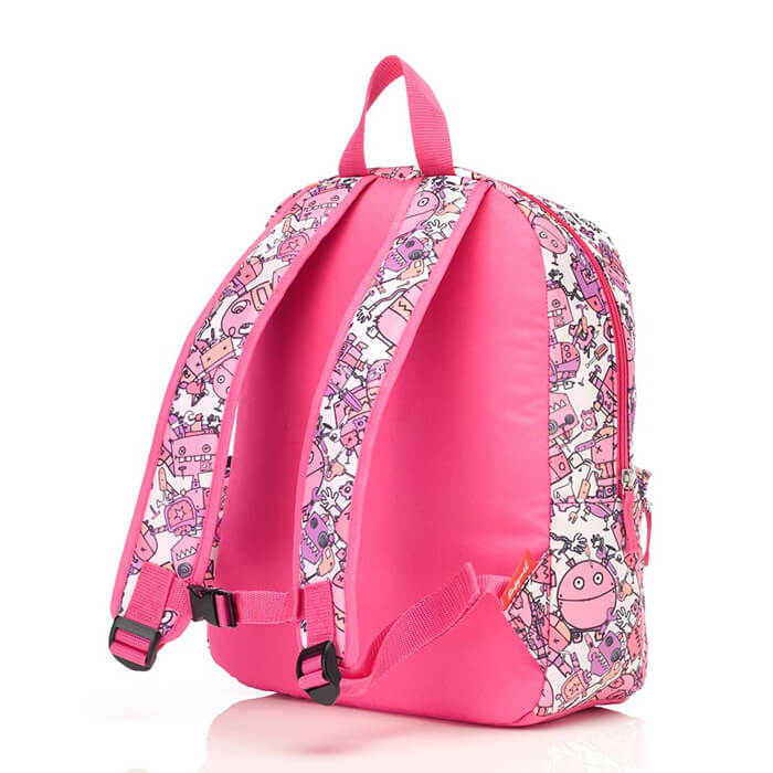 ZnZ Kid's Robot Pink Backpack